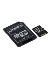 MEMORIA MICRO SD CON ADAPTADOR SD KINGSTON DE 128GB - Rojo y blanco - Ver 2