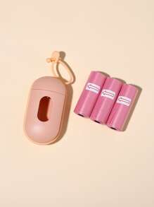 1 túi đựng tã lót + 3 cuộn/45 túi đựng rác cho bé (kích thước mở rộng 30x22cm), tiện lợi để treo xe đẩy, vệ sinh - Hồng - Xem 3