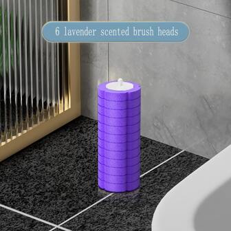 6 Stücke Ersatzbürstenköpfe mit Lavendelduft, Lila