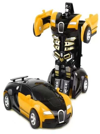 1pc Transforming Toy For Kids 3-12 Years Old, Collision Transforming Car Model, Children's Toy Car, Christmas Gift (Wheel Style Random)
