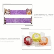 4入手寫畫畫膠帶手指套和自粘繃帶,適用於運動防摩擦、防腳皰症,舒適透氣無紡布自粘繃帶,從事運動避免受傷和寵物綁帶,0.98英寸/2.5厘米