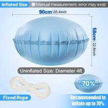 4ft Diameter Inflatable Pool Cover, Winter Swimming Pool Anti-freeze Closure Kit With Rope, Pvc Ice Balancer Used To Support Swimming Pool Cover - Baby Blue - View 3