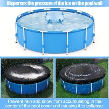 4ft Diameter Inflatable Pool Cover, Winter Swimming Pool Anti-freeze Closure Kit With Rope, Pvc Ice Balancer Used To Support Swimming Pool Cover - Baby Blue - View 6