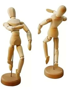 Boneco Articulado De Madeira Desenho Manequim 20 Cm Modelo