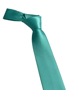 男士領帶，時尚休閒風格，適合送給朋友作禮物 - 綠色 - 查看 5