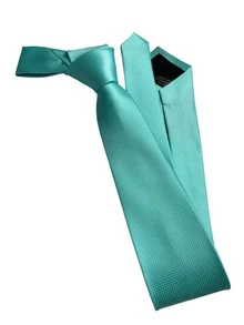 男士領帶，時尚休閒風格，適合送給朋友作禮物 - 綠色 - 查看 4