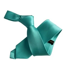 男士領帶，時尚休閒風格，適合送給朋友作禮物 - 綠色 - 查看 3