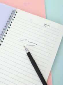 1本簡約螺旋筆記本 - 粉色 - 查看 4