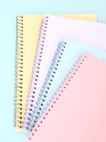 1本簡約螺旋筆記本 - 粉色 - 查看 1