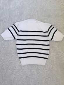 Women Knit Tops - White - View 3