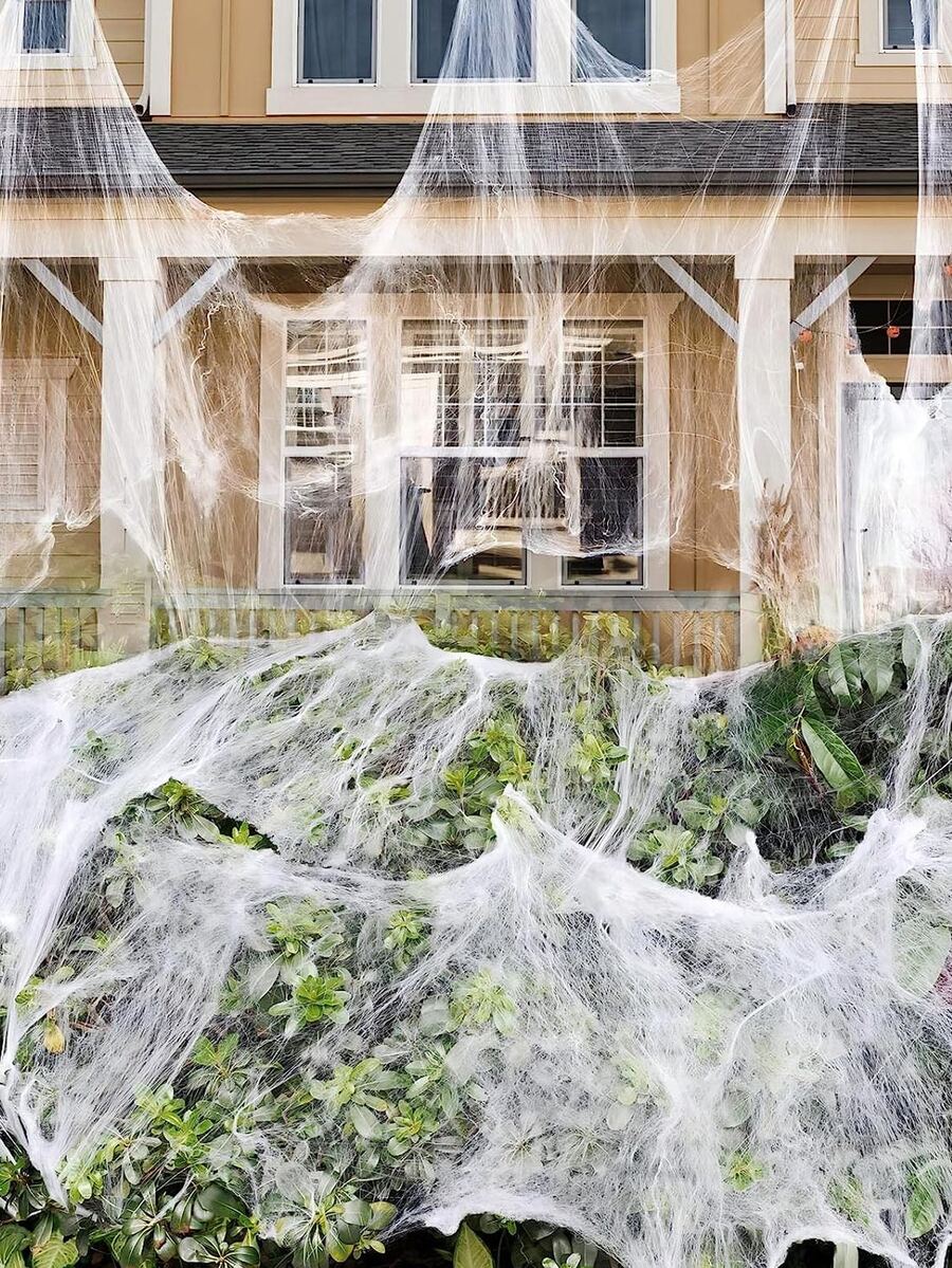 41pcs Halloween Spider Web Decoration Set Including 40 Fake Spiders, Super Stretch Cobweb Perfect For Indoor And Outdoor Halloween Decorations