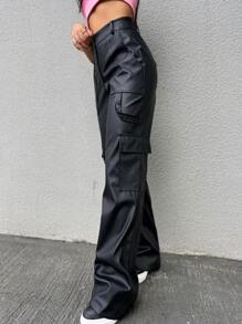 Women Pants - 黑色 - 查看 1