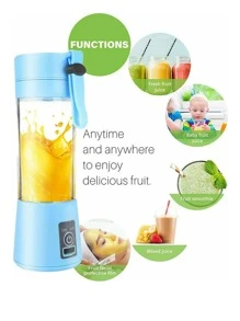 Licuadora Portatil Vaso Para Jugos y Licuados Portatil Recargable - Lila Púrpura - Ver 5