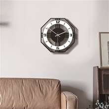 TM004 創意簡約 11 吋亞克力時尚靜音掛鐘，是婚禮季、生日或新居入夥的理想禮物 - 黑與白 - 查看 5
