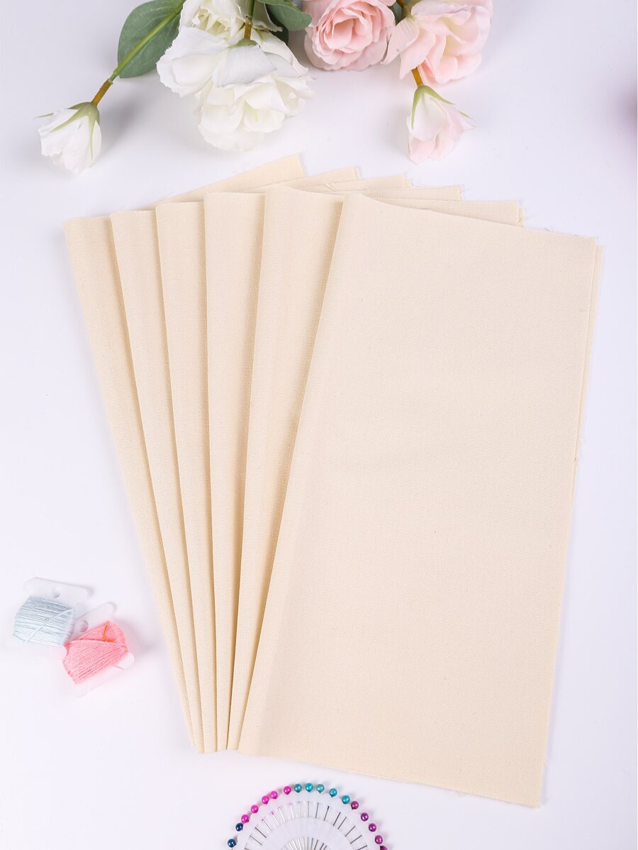 30*30cm Beige Cross Stitch Embroidery Cloth/Embroidery High Density Cloth/DIY Doll Fabric/Handmade Pouch Fabric/Patch Fabric For Cutting - Beige - View 1