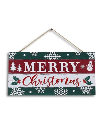 1 pieza Letrero de madera Feliz Navidad, cartel de madera con flores para colgar en la pared, señales de bienvenida para la puerta de la casa, decoración navideña