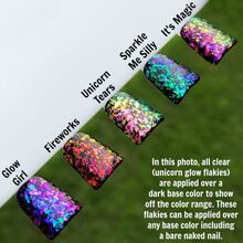 POLISH ME SILLY - It's Magic - FlaKIE Clear Topcoats Rainbow Multi-Color Shift Polish 15ml Sơn móng tay lấp lánh của Polish Me Silly "Made In The USA" - Nhiều màu - Xem 5