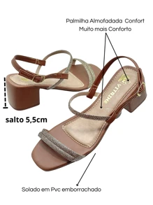 Women Heeled Sandals - Naranja Quemada - Ver 4