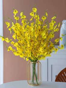 1pc 18cm Electroplated Gold Iron Art Flower Vase With Glass Tube Rama Decoration Rama Gifts Birthday Graduation E-I-D Home Decor Room Decor Glass Vase - Gold - View 8