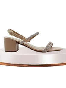 Women Heeled Sandals - 米色 - 查看 7