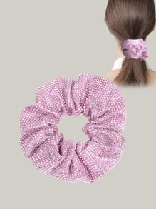 1pc Pink Bowknot Hairband Full Of Rhinestones - Pink - View 1