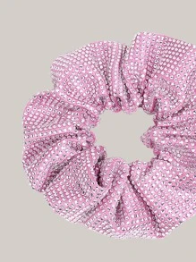 1pc Pink Bowknot Hairband Full Of Rhinestones - Pink - View 3