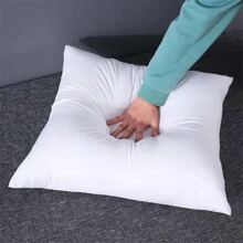 45cm X 45cm White Pillow Core, Plush Cushion Insert, Waist Back Support Pillow Filler - White - View 2