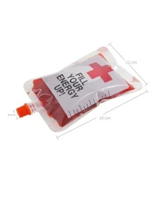 5pcs 250ml Spooky Plastic Zipper Bags With Skul Pattern, Suitable For Beverage Storage And Drinking Wedding Party Gift Bags - Multicolor - View 2