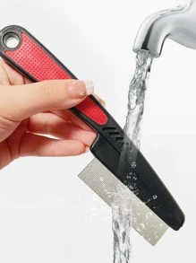 1 chiếc lược chải tóc có răng mịn và dày dành cho người lớn, giúp loại bỏ chấy và gàu, chăm sóc cơ thể khi đi du lịch, ngoài trời, thể thao, văn phòng, trường học - màu đen - Xem 4