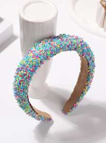 1pc Girl's Fashionable Ice Cream & Cake Color Matching Wide Headband For Middle & Big Kids - Multicolor - View 5