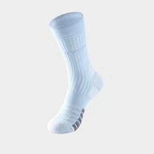 1pair Sky Blue Over-The-Calf Sports Socks - Multicolor - View 1