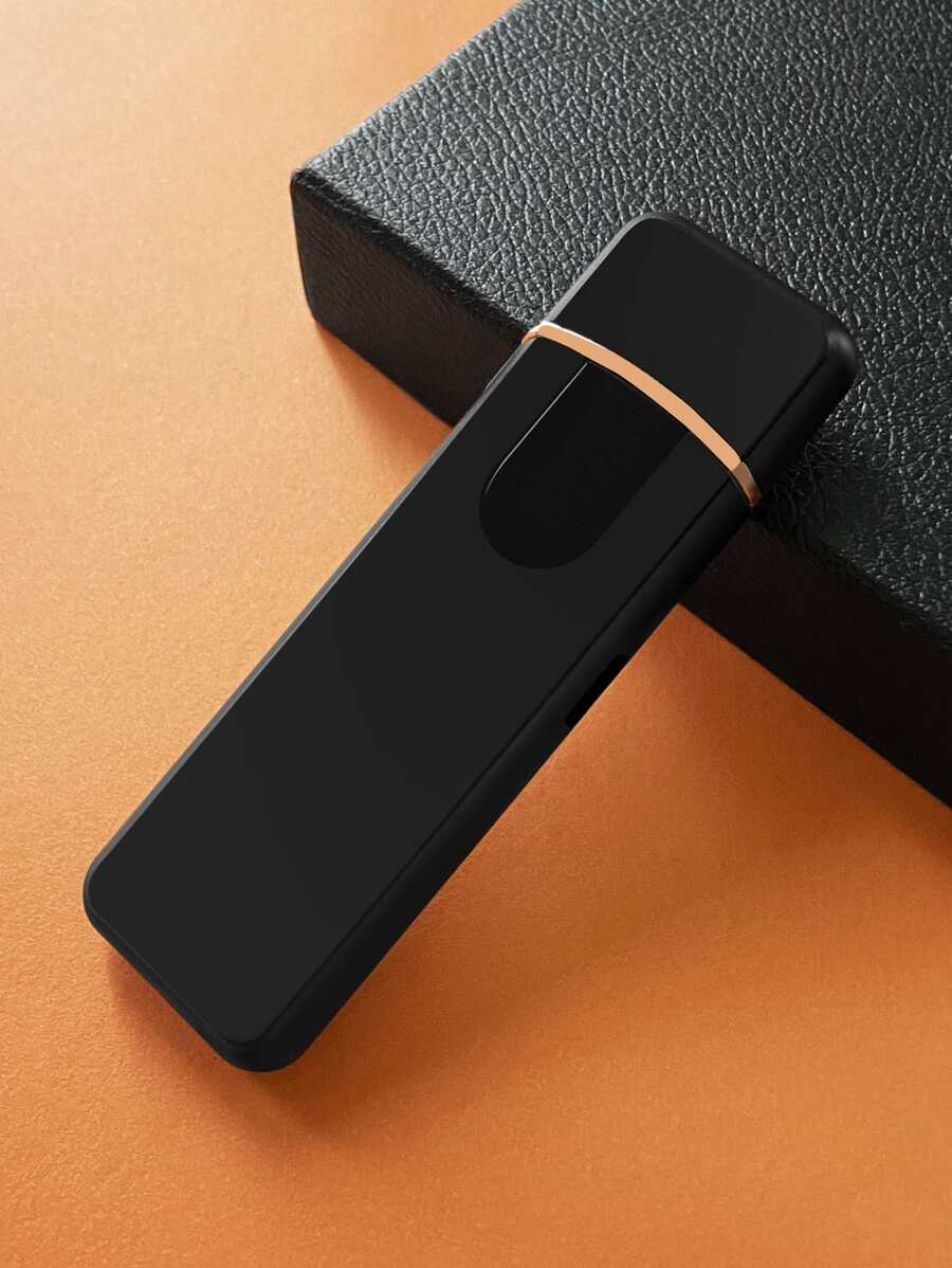 Bật lửa mini cảm ứng sạc USB, bật lửa điện tử cá nhân hóa màu đen - màu đen - Xem 1
