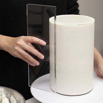 Transparent Cake Cream Scraper Cake Making Scraper Rectangular Acrylic Cake Baking Tool Cake Decorating Tools Kitchen Tools Back To School