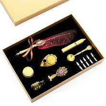 1 套創意復古羽毛筆套裝