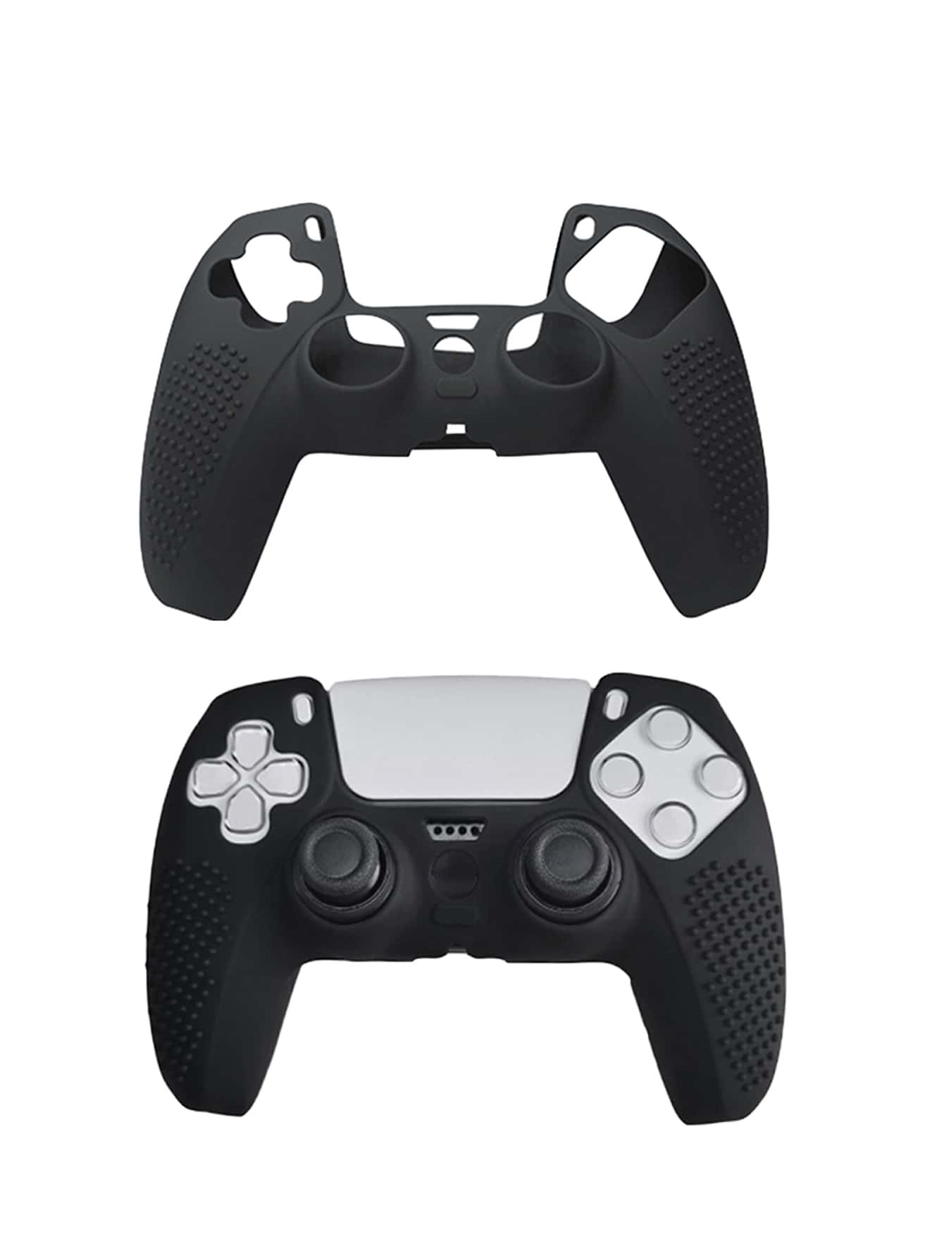 1 件 PlayStation5 控制器保护套，防滑设计，防汗，防刮，防尘，增强游戏体验 - 黑色 - 查看 1