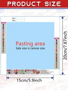 1件套奶牛圖案水鑽繪畫成套工具,水鑽繪畫套裝適用於家庭牆面裝飾禮品 - 彩色 - 查看 4