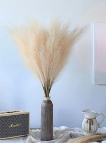 5支/10支/20支人造蘆葦草，55cm/21.65in仿真芒草枝，適用於落地花瓶花藝、波希米亞風居家廚房裝飾、客廳裝飾、婚禮派對裝飾（米色），仿真植物，秋季裝飾，房間裝飾，桌面裝飾，花園裝飾，房間裝飾用品，情人節禮物，生日畢業禮物，秋季裝飾，秋季 - 米色 - 查看 5