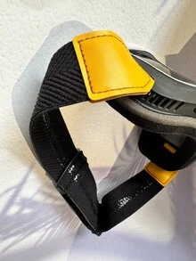 1副复古摩托车护目镜，复古骑行防护眼镜，网格图案，飞行员款式，防风防沙设计，可调节弹性绑带，泡沫衬垫，时尚滑雪护目镜 - 黑色 - 查看 11