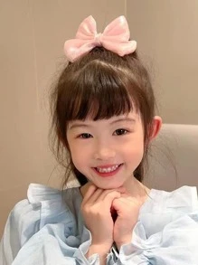 1 Pair Girls Princess Style Satin Bow Hairclips, Sweet School Girl Butterfly Barrette, Suitable For Daily Life Or Vacation