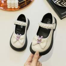 女孩公主鞋,彈簧和秋天新風格,軟底舞蹈PU皮革鞋適用於大兒童和