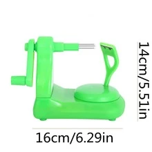 1pc Hand-cranked Fruit Peeler, Apple Peeler, Cutting Knife Peeling Machine - Green - View 4
