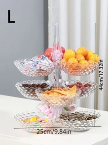 1 Đĩa Nhựa Trái Cây Có Thể Tháo Rời Nhỏ Hộp Ăn Nhẹ Cho Bàn Phòng Khách Bàn Ăn Sáng Tạo Món Kẹo Trang Trí Nhà - Trong sáng - Xem 8