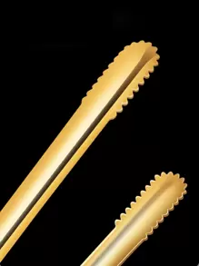 1pc Gold Stainless Steel Food Clip - Gold - View 6