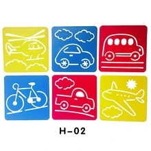 10 Sheets + 6 Traffic Stencils Black Rainbow Scratch Paper, Colorful Art Scratchboard - 10 paper + 6 traffic template - View 4