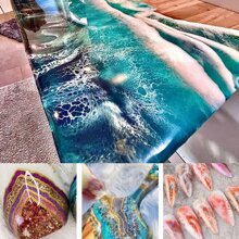 Dofuny 6color Blue Chrome Powder Nails Rubbing Glitter Mirror Effect For Professional Manicure Design Colorful Nail Art Metallic Pigment Dust