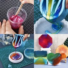 Dofuny 6color Blue Chrome Powder Nails Rubbing Glitter Mirror Effect For Professional Manicure Design Colorful Nail Art Metallic Pigment Dust
