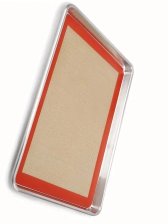 Silicone baking mat, non-slip baking mat Set, baking sheet, reusable and nonstick baking sheet mat biscuits,Red