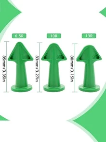3 piezas calafatear Boquilla de silicona Utensilio para aplicar algo calafatear Herramienta Raspador Utensilio para aplicar algo de silicona calafateo Herramienta Boquilla epoxy pistón Accesorio para piso limpieza azulejo ladrillo articulación suciedad Espátula - Verde - Ver 8