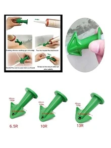 3 piezas calafatear Boquilla de silicona Utensilio para aplicar algo calafatear Herramienta Raspador Utensilio para aplicar algo de silicona calafateo Herramienta Boquilla epoxy pistón Accesorio para piso limpieza azulejo ladrillo articulación suciedad Espátula - Verde - Ver 5