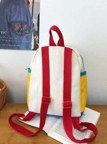 Fashionable New School Bag, Cute Casual Backpack, Ultra-Lightweight And Comfortable, Perfect Back-To-School Gift! - White - View 5